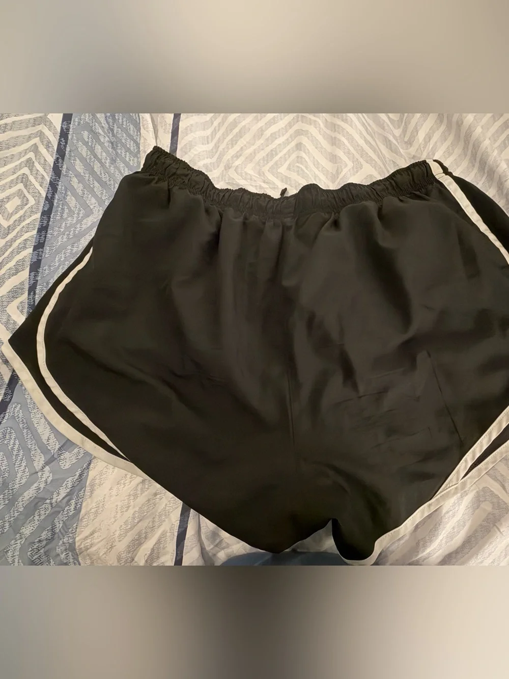Nike Black Women's Athletic Shorts with White Trim